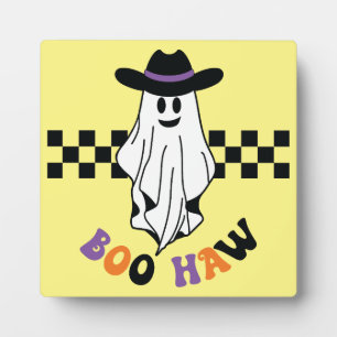 Boo-Haw - Cowboy Ghost - Funny Halloween Plaque