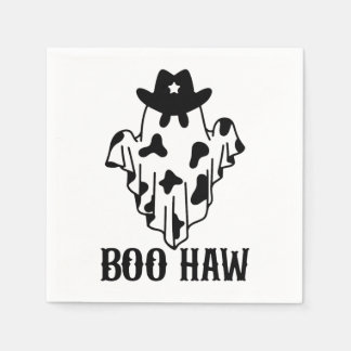 Boo Haw Funny Halloween Costume Ghost Western Spoo Napkin