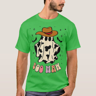 Boo haw ghost western cowboy cowgirl funny Hallowe T-Shirt