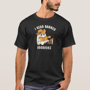 Boo Haw I read banned books Western Cowboy Ghost H T-Shirt