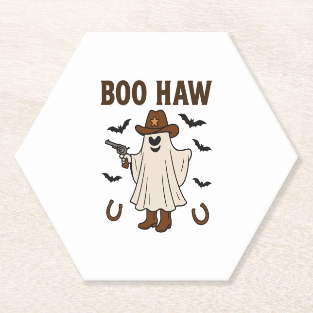 Boo Haw Paper Coaster (Front)