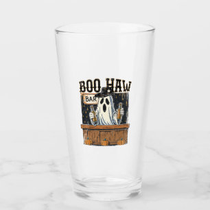 Boo Haw Retro Western Halloween Glass
