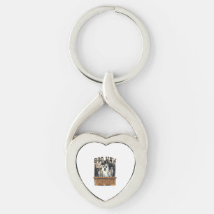 Boo Haw Retro Western Halloween Key Ring