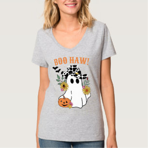 Boo Haw western Halloween boho cowboy ghost T-Shirt