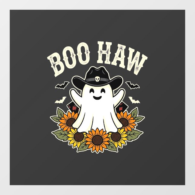 Boo Haw Western Halloween Ghost Design (Sheet)