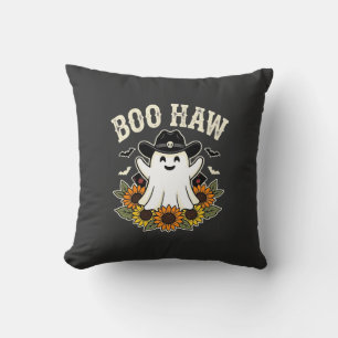Boo Haw Western Halloween Ghost Design Cushion
