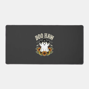 Boo Haw Western Halloween Ghost Design Desk Mat