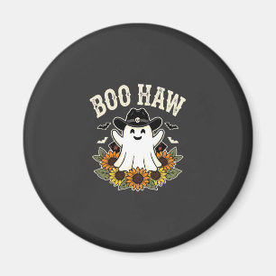 Boo Haw Western Halloween Ghost Design Magnet
