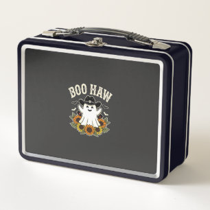 Boo Haw Western Halloween Ghost Design Metal Lunch Box