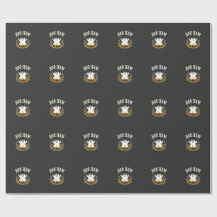 Boo Haw Western Halloween Ghost Design Wrapping Paper