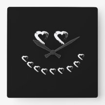 Boo Heart Wall Clock