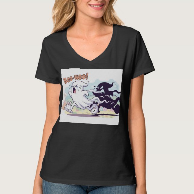 Boo-Hoo Bunny Ghost T-Shirt (Front)