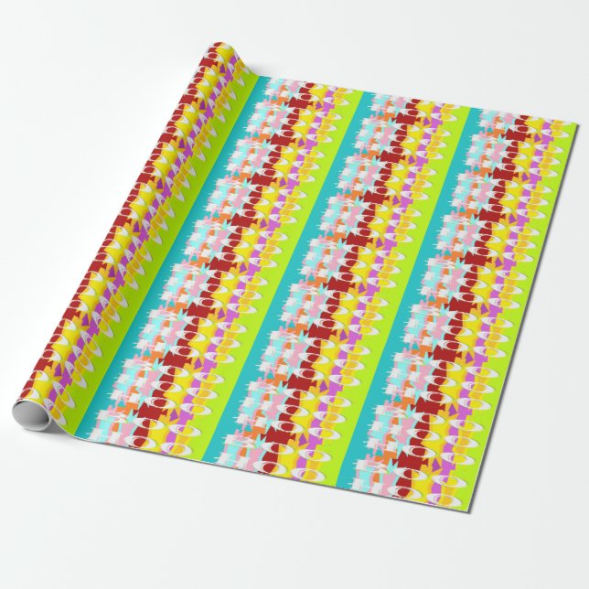 Boo Hoo design flash colours white text        Wrapping Paper (Unrolled)