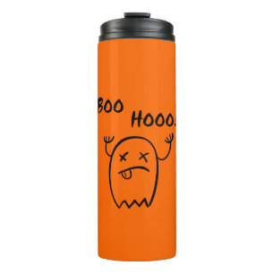 Boo Hooo Halloween Ghost Light-Monotone Thermal Tumbler
