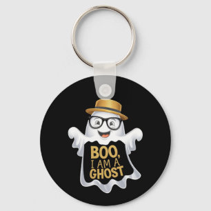 Boo, I Am a Ghost Spooky Fun for Halloween Lovers Key Ring