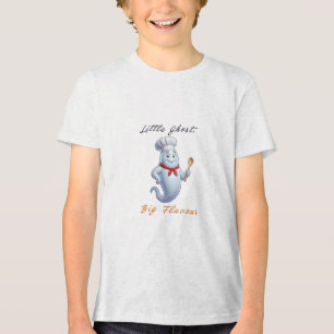 Boo I Cook Cute Ghost Chef Halloween Tri-Blend Shirt
