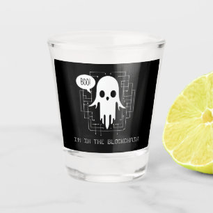 Boo, I'm in the Blockchain—Witty Digital Wear Shot Glass