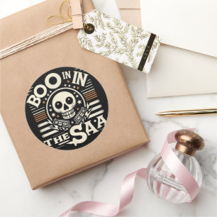 Boo in the USA: A Journey Through Time Classic Round Sticker