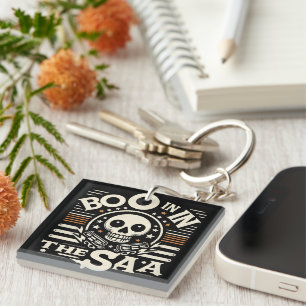 Boo in the USA: A Journey Through Time Key Ring