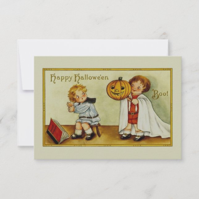 Boo! It's Halloween Vintage Invitation (Front)