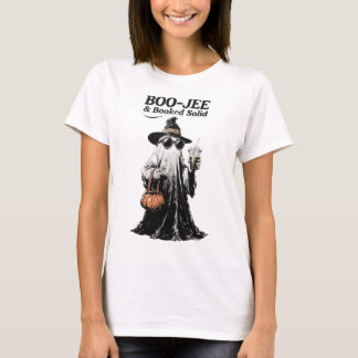 Boo-Jee & Booked Solid Retro Ghost Halloween T-Shirt