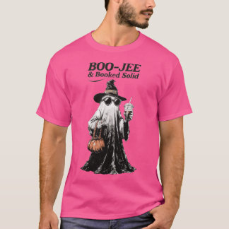 Boo-Jee & Booked Solid Retro Ghost Halloween T-Shirt
