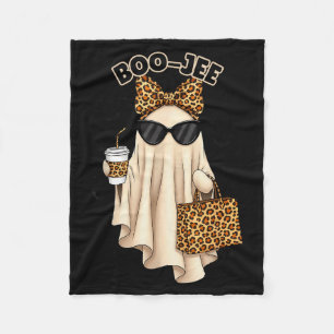 Boo Jee Boujee Ghost Halloween October Vibes Soky  Fleece Blanket