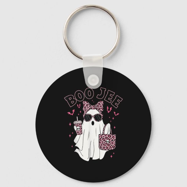Boo Jee Boujee Nk Ghost Coffee Halloween October V Key Ring (Front)