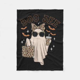 Boo Jee Boujee Nk Ghost Halloween October Vibes  Fleece Blanket