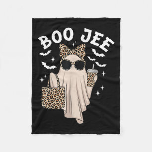 Boo Jee Boujee Nk Ghost Halloween October Vibes  Fleece Blanket