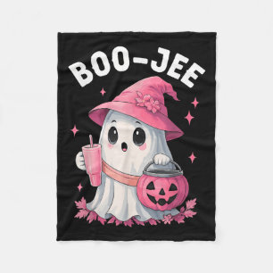 Boo Jee Boujee Nk Ghost Halloween October Vibes  Fleece Blanket