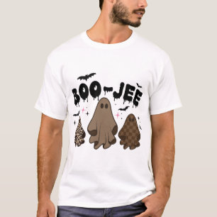 Boo JEE Boujee Pink Ghost Halloween October Vibes T-Shirt