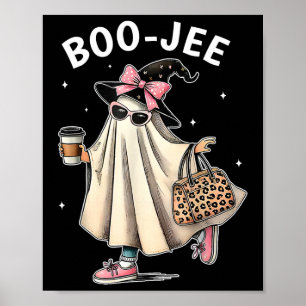 Boo-jee Costume Ghost Spooky Season Cute Halloween Poster