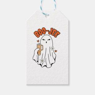 Boo-Jee Cute Halloween Ghost With 40oz Tumbler Gift Tags