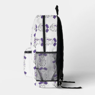 Boo-Jee Cute Halloween Ghost with 40oz Tumbler Printed Backpack