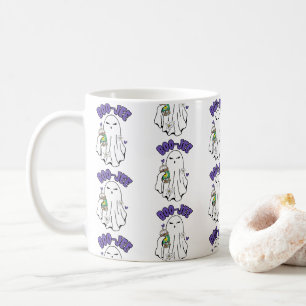 Boo-Jee Cute halloween Ghost with Iced Coffee Mug