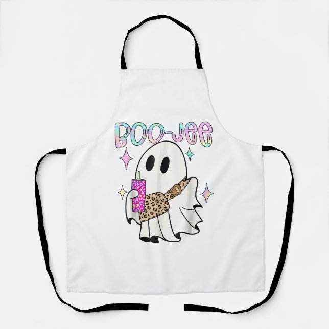 Boo Jee Funny Halloween Ghost Apron (Front)