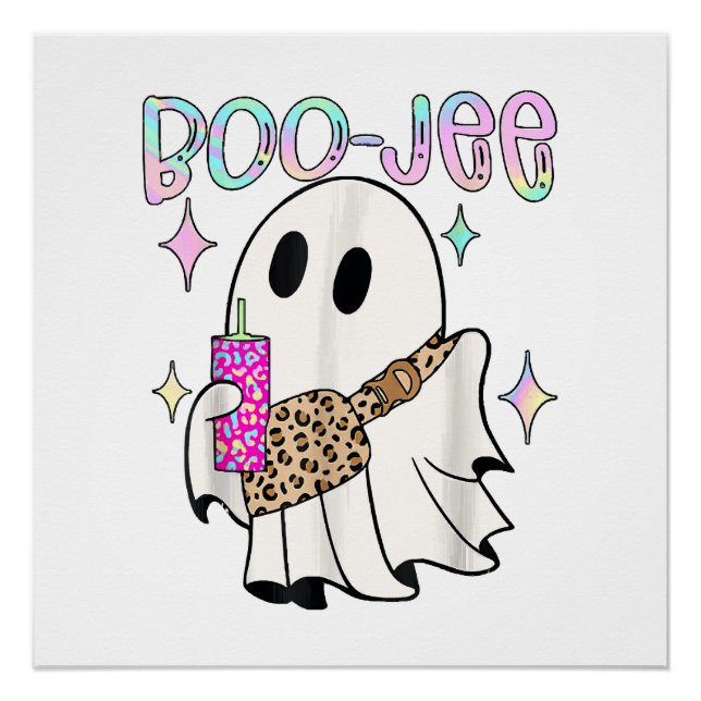 Boo Jee Funny Halloween Ghost Poster (Front)