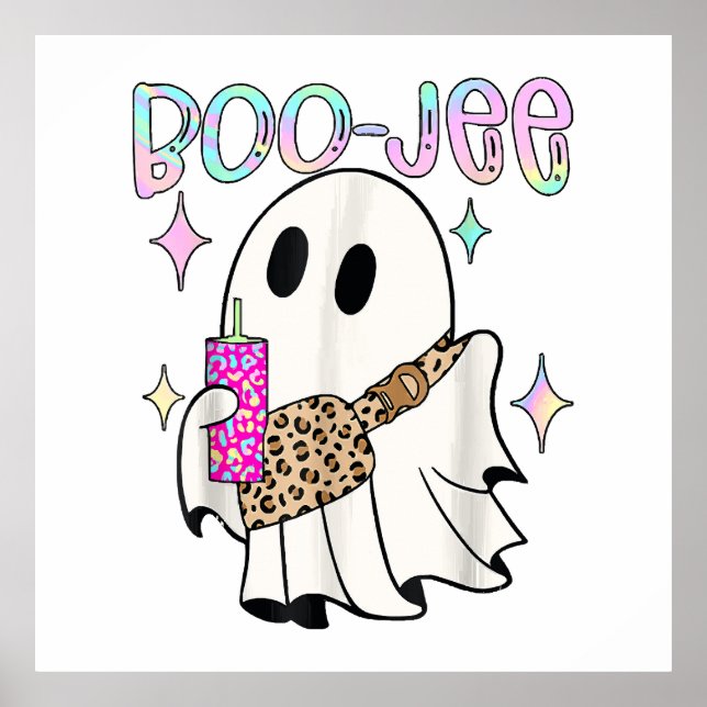 Boo Jee Funny Halloween Ghost Poster (Front)