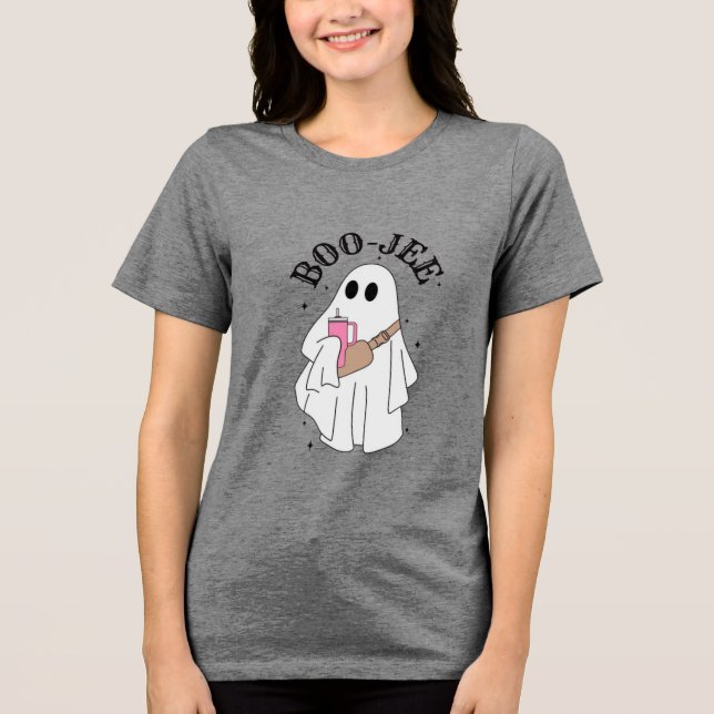 Boo JEE Funny Halloween  Tri-Blend Shirt (Front)