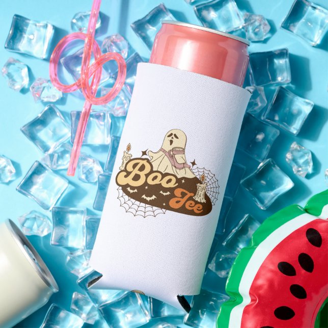 Boo-Jee Ghost Halloween funny Seltzer Can Cooler (In Situ Summer)
