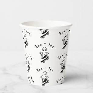 Boo Jee Halloween Ghost Skating Spooky Drawings Paper Cups