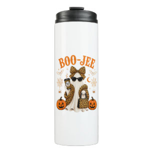 Boo JEE Leopard Ghost Halloween Cute Spooky Thermal Tumbler