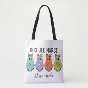 Boo-Jee Nurse Halloween Ghost Personalised Tote Bag