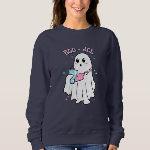 BOO-JEE Spooky Cute Ghost Halloween Costume Design Sweatshirt