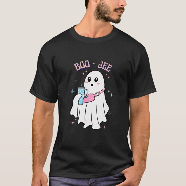 BOO-JEE Spooky Cute Ghost Halloween Costume Design T-Shirt (Front)