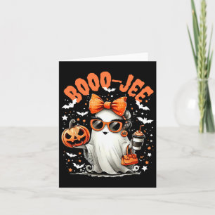 Boo-jee Trick Or Treat Spooky Ghost Jack O Lantern Card