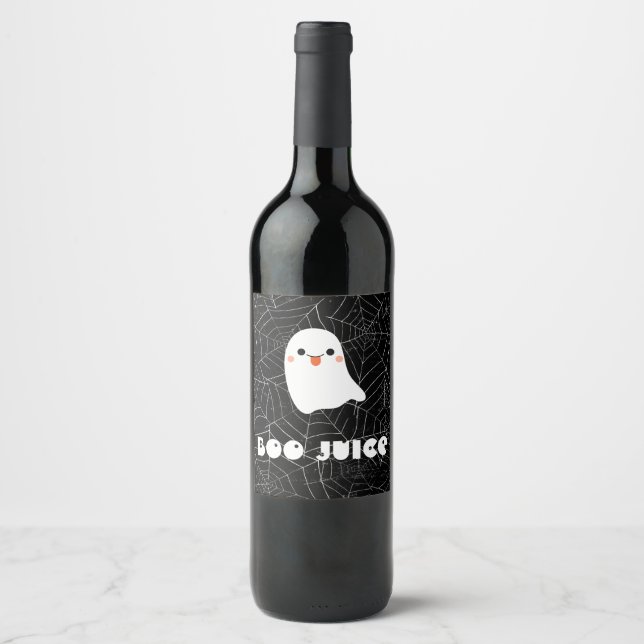 Boo Juice Wine Lable, Halloween Party Decor, Wine  Label (Front)
