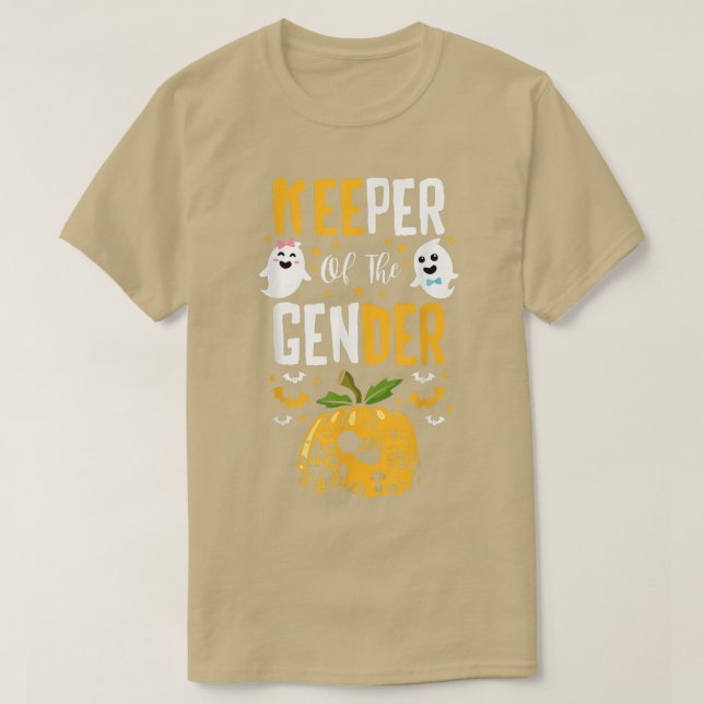Boo Keeper of the Gender Reveal Baby Pregnancy Ann T-Shirt (Design Front)
