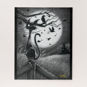 Boo Kitty Feels an Ominous Wind Jigsaw Puzzle